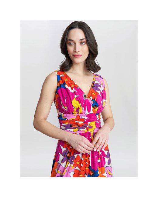 Gina Bacconi Red Jaime Maxi Jersey Dress