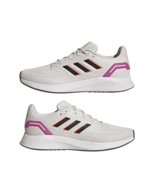 Adidas White Run Falcon 2.0 Running Shoes