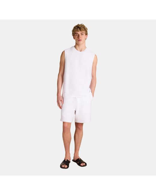 PREVU White Ottoman Tank Vest for men