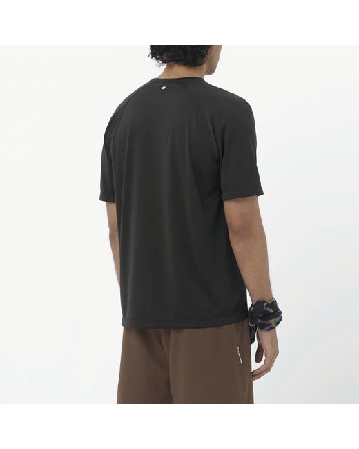 Salomon Black Shakeout Core Ss Running Tee for men