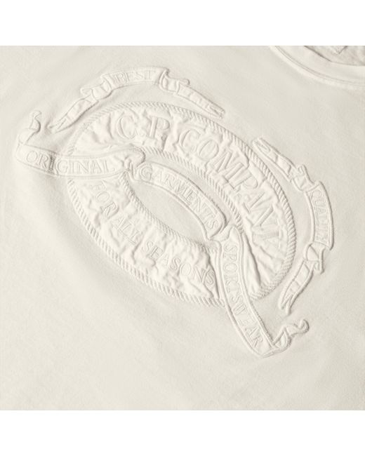 C P Company White Cp Logo T-Shirt Sn64 for men