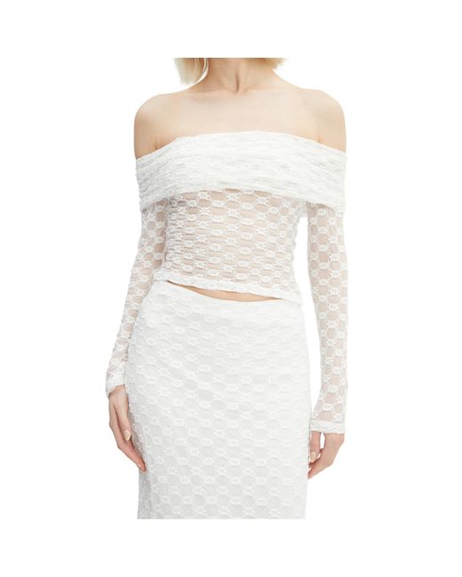 Bardot White Adoni Off The Shoulder Top