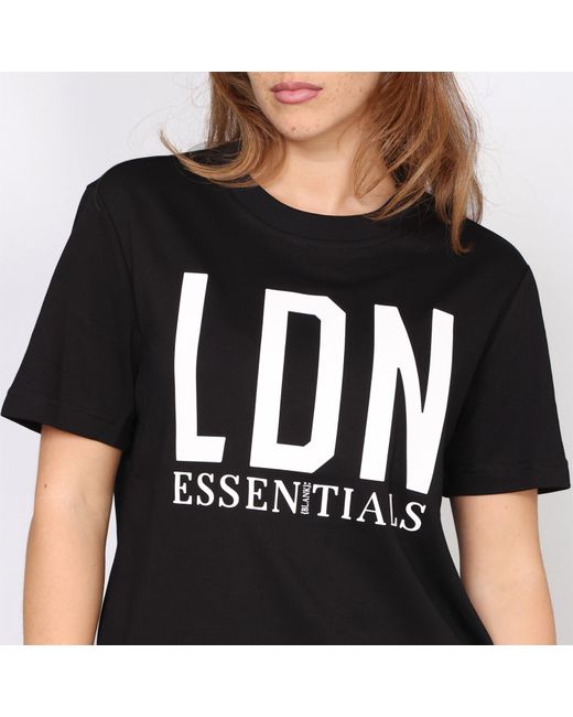 Blank Essentials Black London Cotton Short Sleeve Oversized T-Shirt
