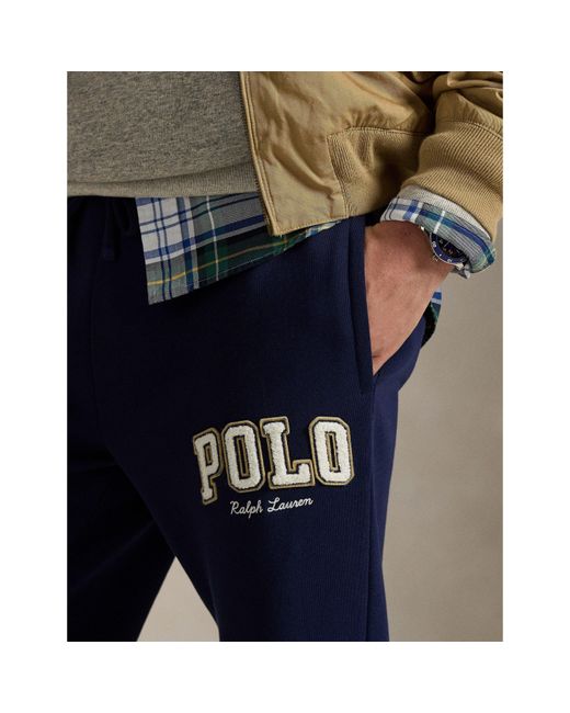 Polo Ralph Lauren Blue Fleece Tapered Joggers for men