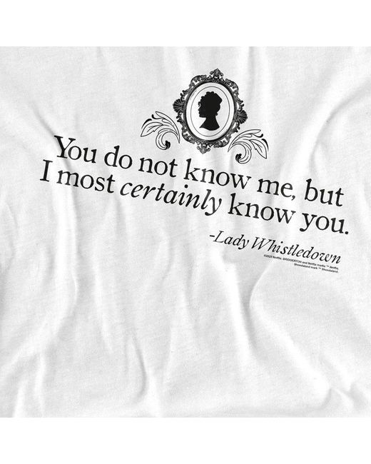 Bridgerton White You Do Not Know Me T-Shirt