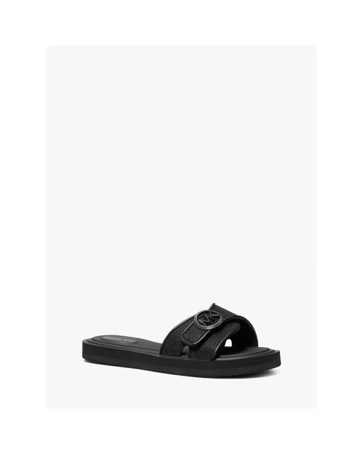 MICHAEL Michael Kors Black Slide Pool Sliders