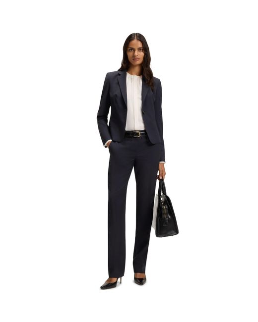Boss Blue Tameah Slim Fit Trousers