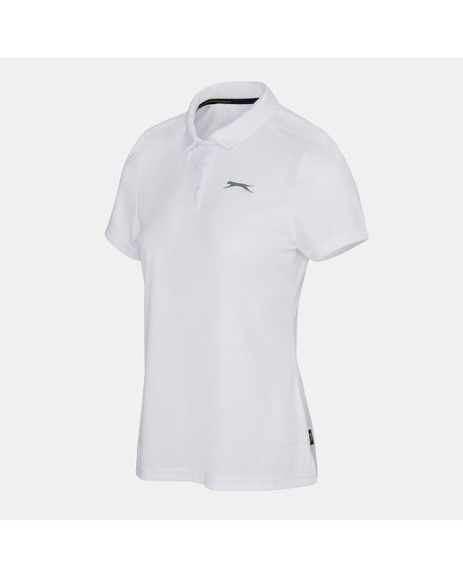Slazenger 1881 White Plain Golf Polo Shirt