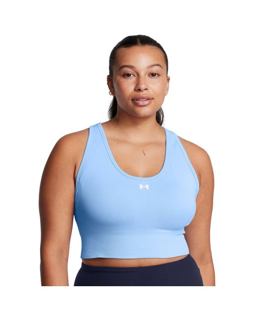 Under Armour Blue Vanish Seamless Medium Impact Sports Bra