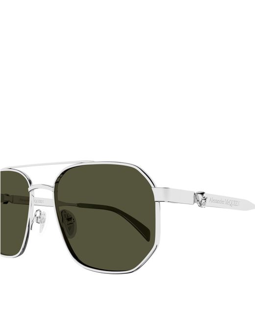 McQueen Green Aviator Sunglasses for men