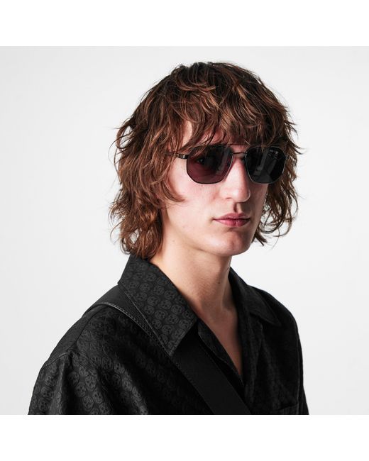 McQueen Gray Aviator Sunglasses for men