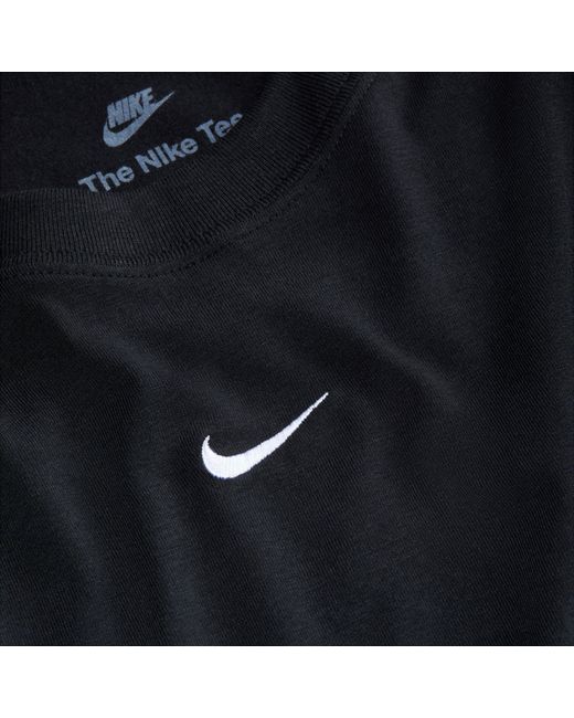 Nike Black Sportswear Club Chill Knit Mod Crop T-Shirt