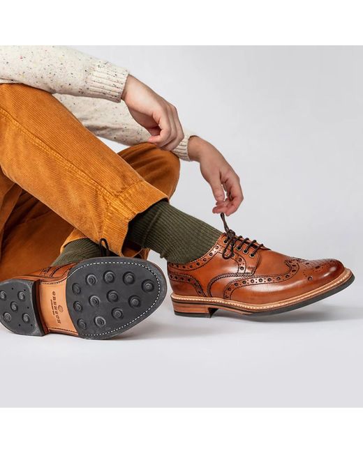 GRENSON Brown Archie Brogue for men