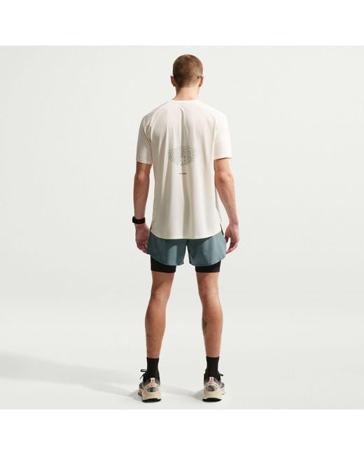 Nike Blue Stride 5In Performance Shorts for men
