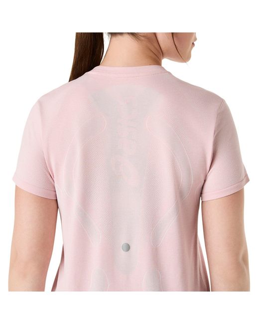 Asics Pink Road Seamless Short Sleeve Performance Running Top