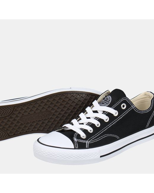 SoulCal & Co California Black Canvas Low Ladies Canvas Shoes