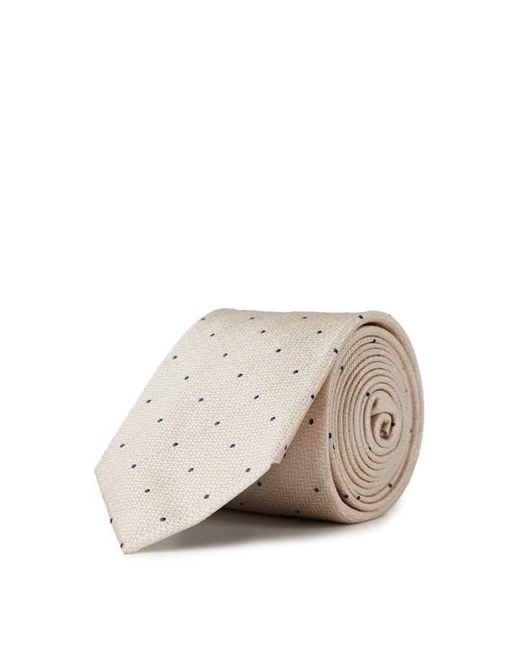 Haines and Bonner Natural Silk Spot Tie for men