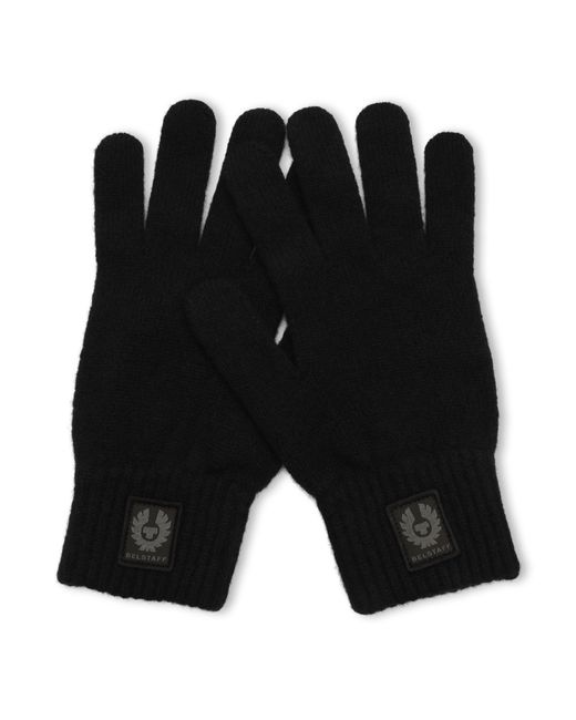 Belstaff Black Dock Knitted Gloves