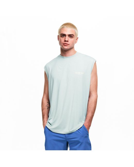 REPRESENT 247 Blue Team Tank Performance Gym Vest for men