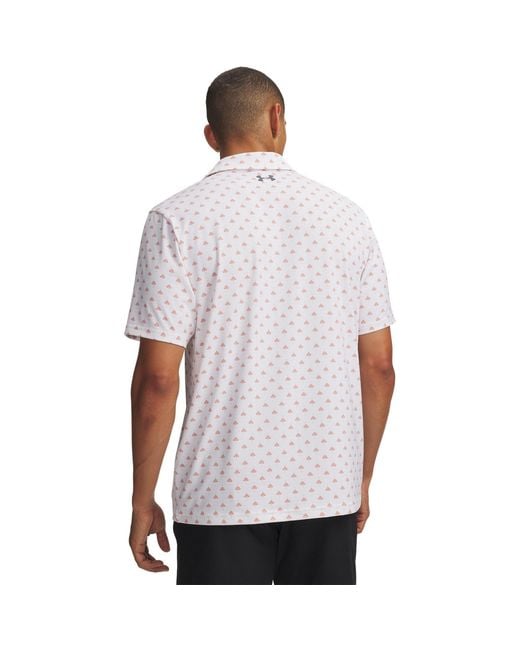 Under Armour White Short Sleeve Performance Polo Shirt for men