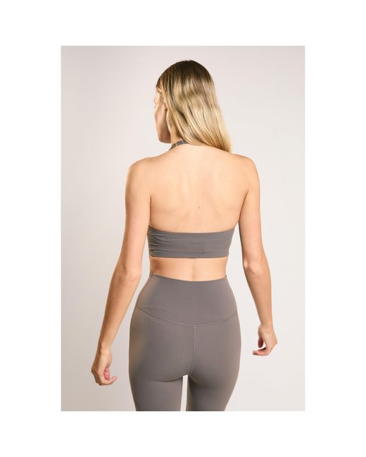 agon® Natural Signature Halter-Neck Crop-Top