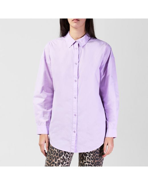 Great Plains Purple Core Button-Down Long-Sleeve Plain Shirt