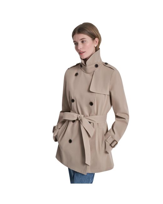 DKNY Blue Trench Coat