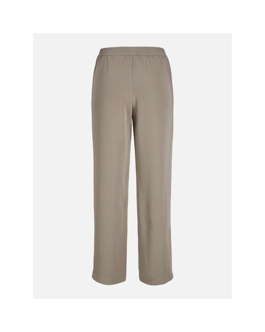 JJXX Gray Poppy High-Waisted Straight Leg Trousers