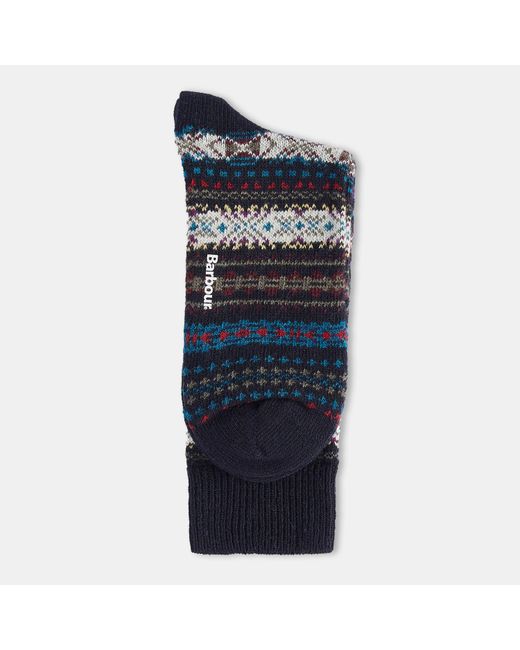 Barbour Blue Boyd Crew Socks for men