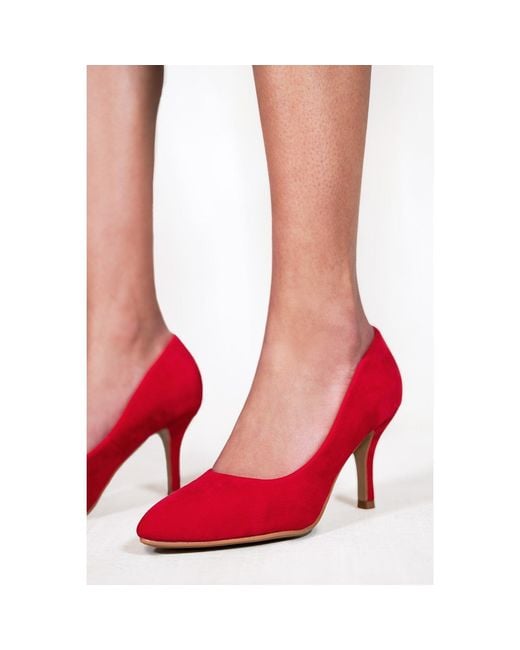 Where's That From Red Stiletto Court Shoes