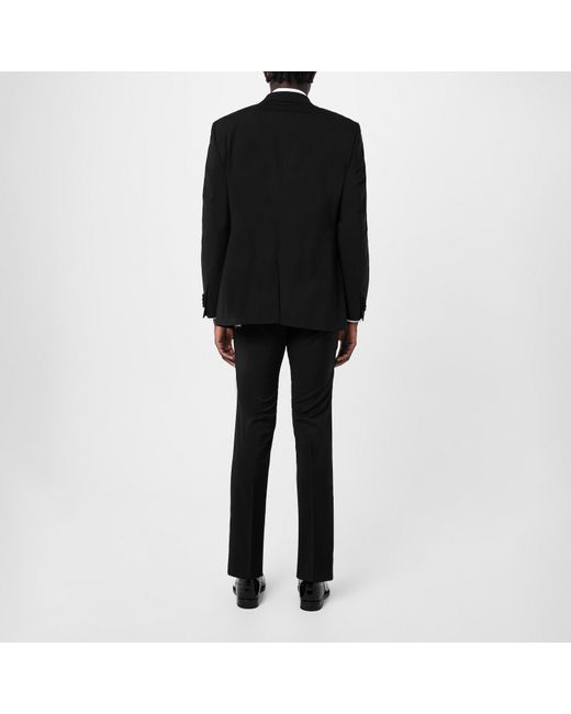 Without Prejudice Black Messina Slim Fit Tuxedo Suit Jacket for men