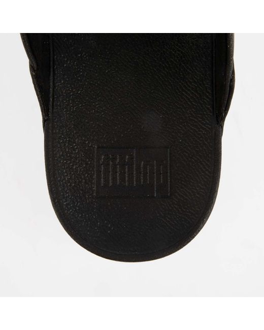 Fitflop Black Fit Flop Lulu Shimmer Toe-Post Sandals