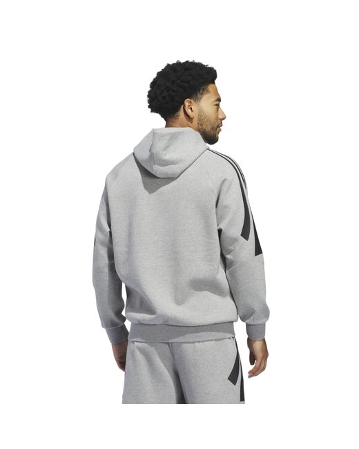 Adidas Gray Adi Bb Pk Performance Hoodie for men