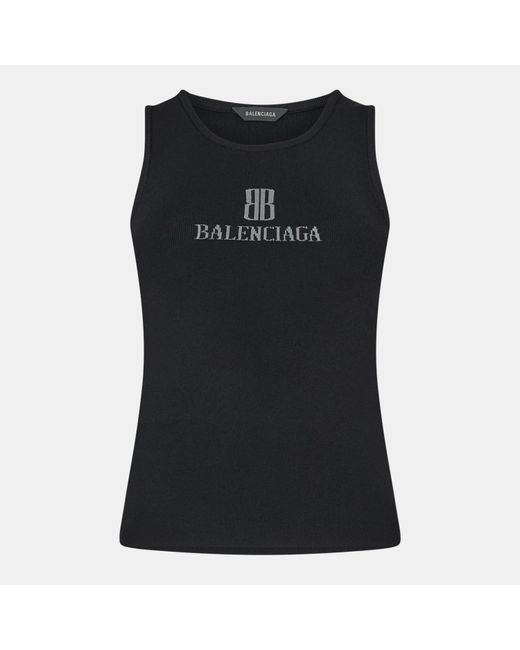 Balenciaga Black Sleeveless Tops