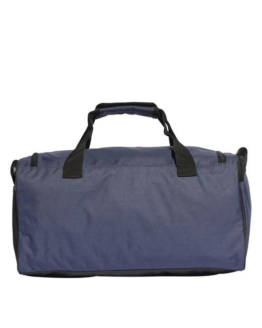 Adidas Blue Essentials Linear Duffle Bag Small