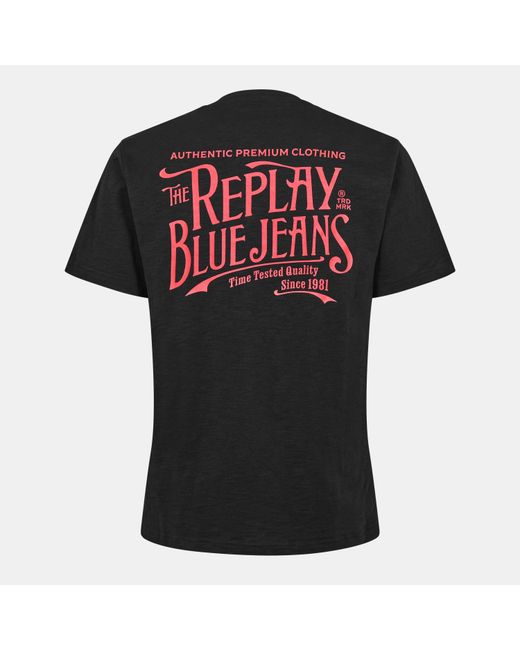 Replay Black Back Jeans T-Shirt for men