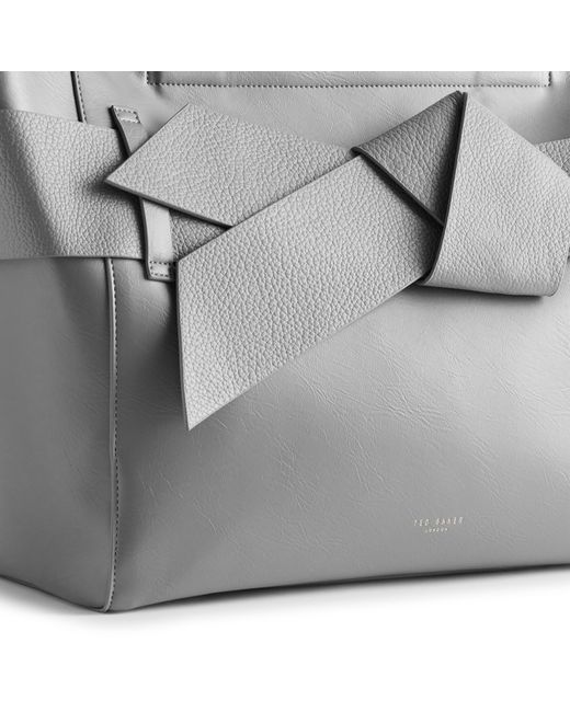 Ted Baker Black Knot Bow Faux Leather Large Shopper Bag