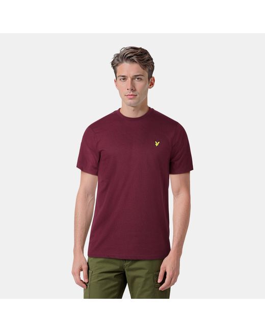Lyle & Scott Red Basic Logo T Shirt for men