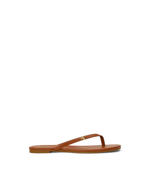 Ralph Lauren Brown Flip Flops