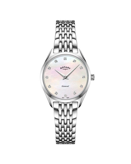 Rotary Metallic Ladies Ultra Slim Mop Ss Bracelet Watch