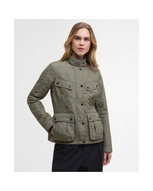 Barbour Green Halsey Long Sleeve Quilted Jacket