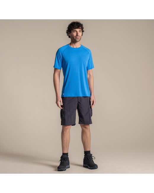 Craghoppers Blue Nosilife Solar Shield+ Short-Sleeved T-Shirt for men