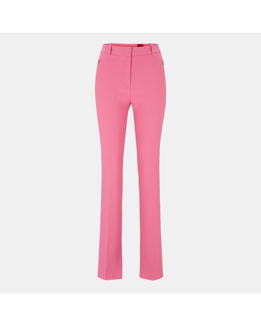 HUGO Pink Hinovi Straight Leg Trouser