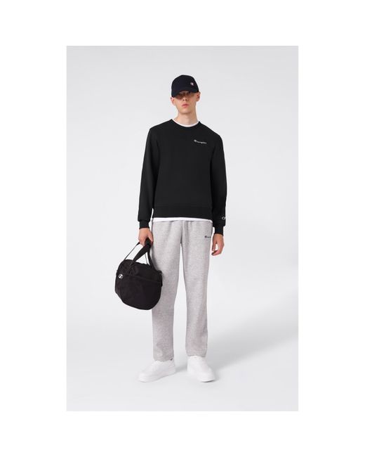 Champion Black Icons Fleece Crewneck Sweatshirt for men