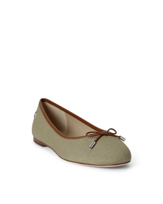 Ralph Lauren Green Jayna Ballet Pumps