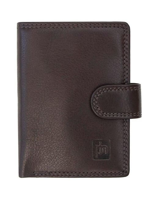 Primehide Brown Washington Collection Leather Card Holder Wallet for men