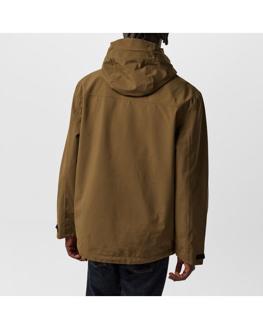 Firetrap Green Hooded Dwr Long Sleeve Waterproof Jacket for men