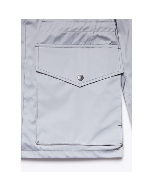 Paul & Shark Blue Paul & Shark Reflective Long Sleeve Parka for men