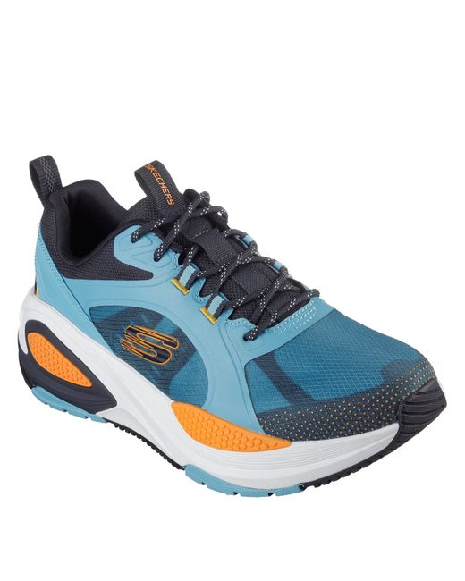 Skechers Blue Monomesh Lace Up Classic Low-Top Trainers for men