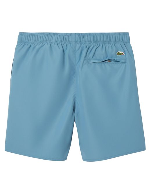 Lacoste Blue Long Branded Swim Trunks for men